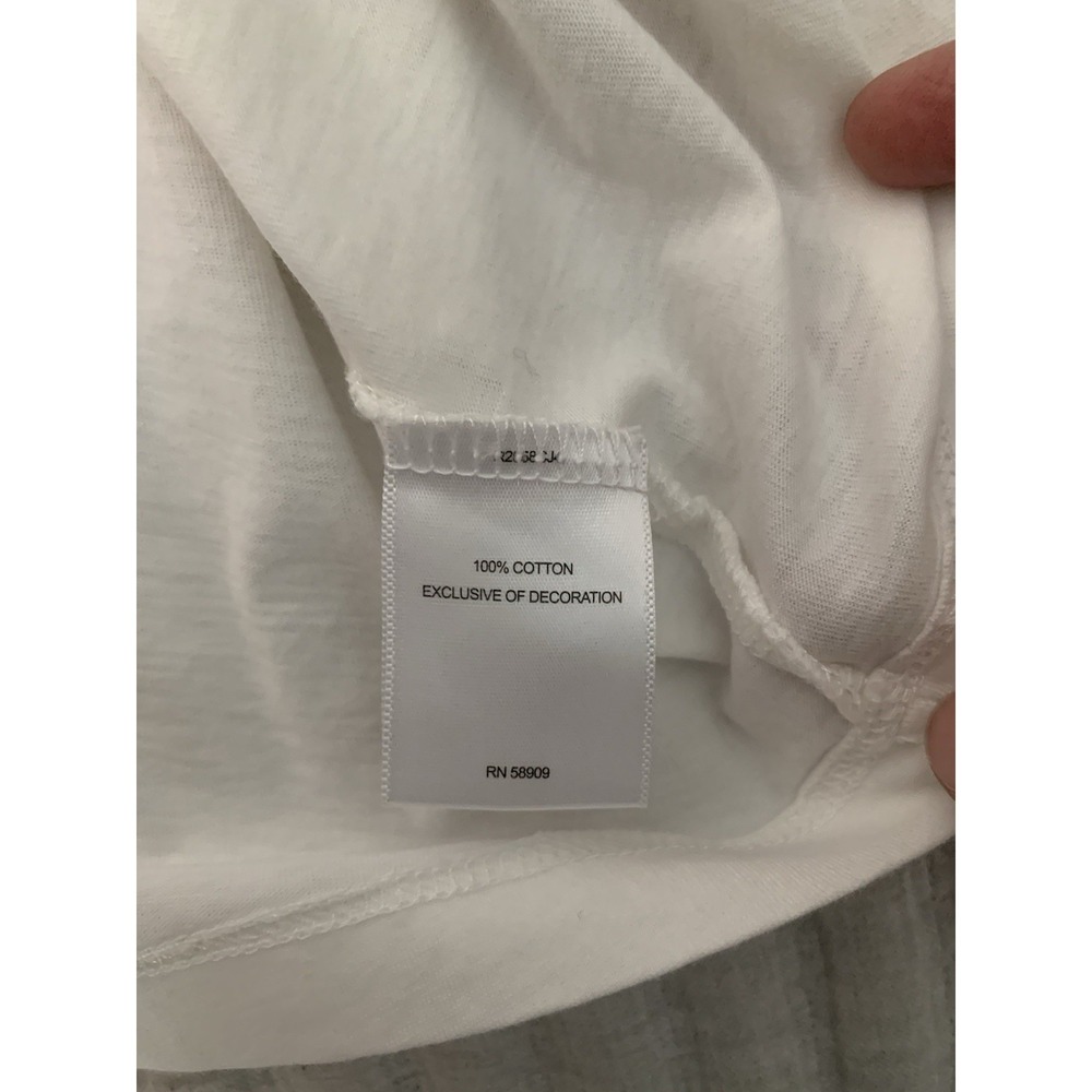 A Loves A La Mademoiselle Tshirt Sz M White Short Sleeve French Girl Paris Basic - Picture 6 of 8